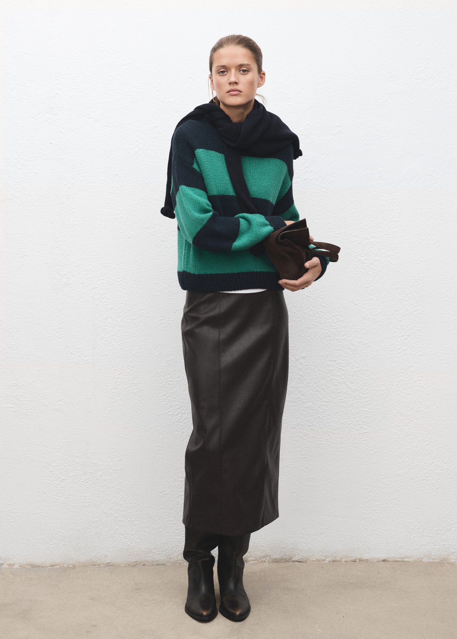 Knit striped sweater