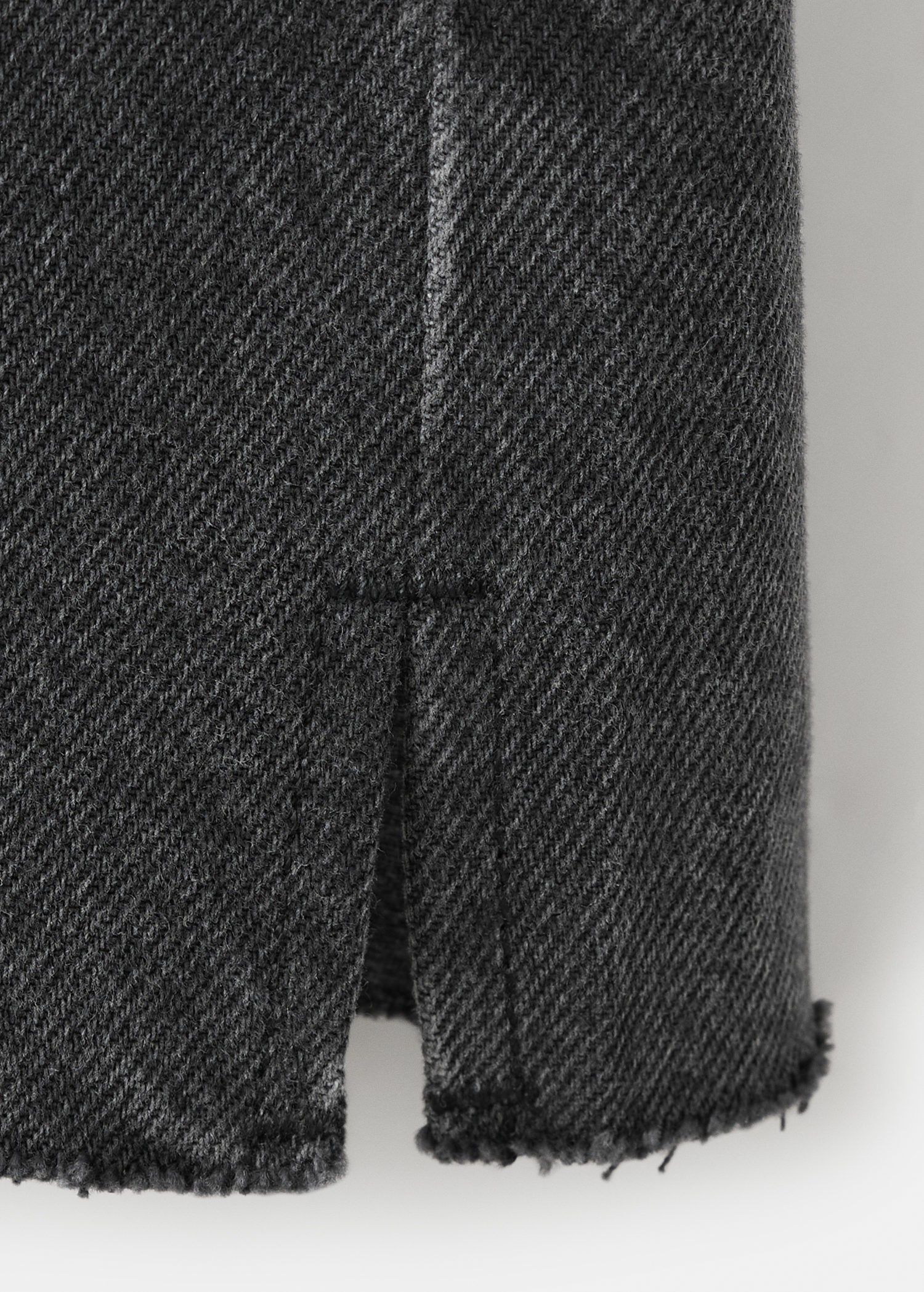Denim shorts with frayed hem