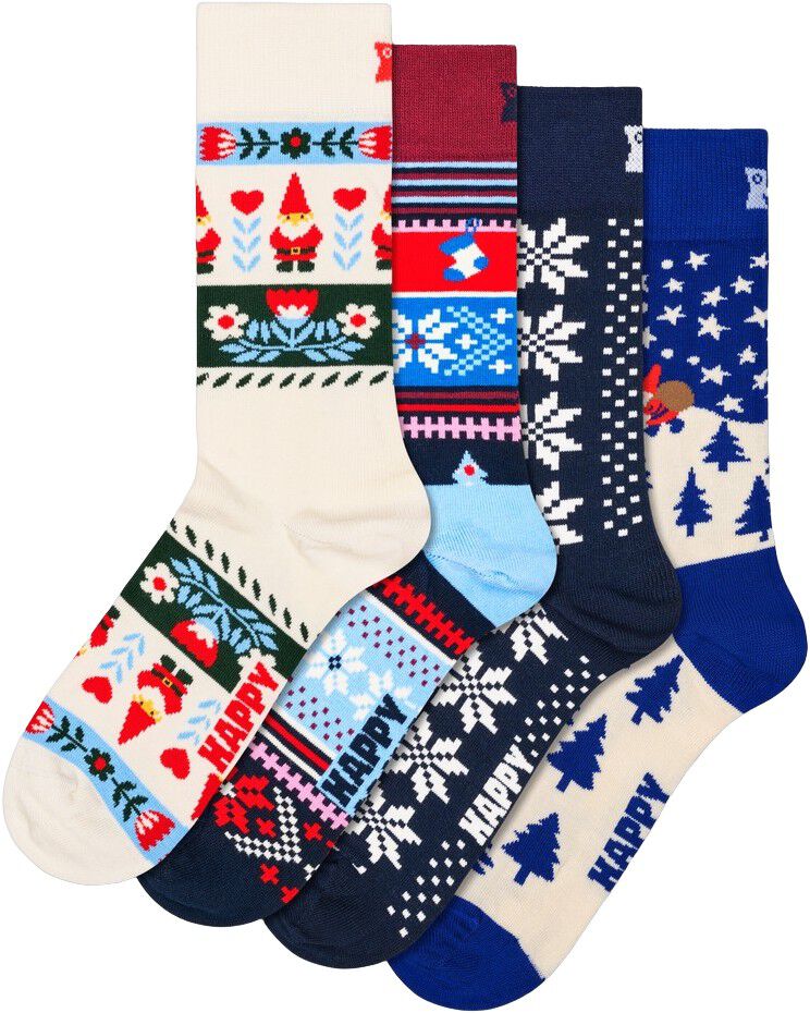 4-Pack Winter Holiday Socks Gift Set