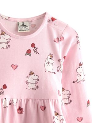 M&oslash;nstret kjole i myk bomullsjersey