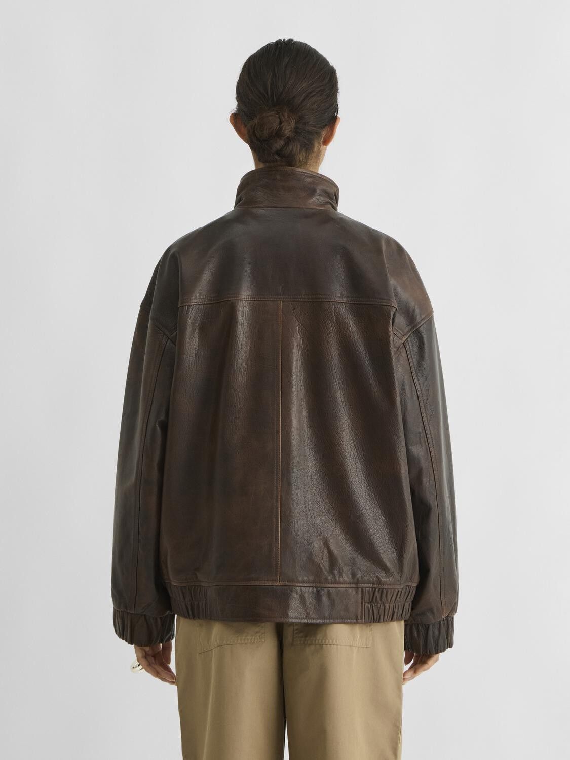 Rousimone L/S Oversized Leather Jacket/1