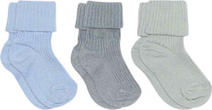 Cotton rib baby socks - 3-pack