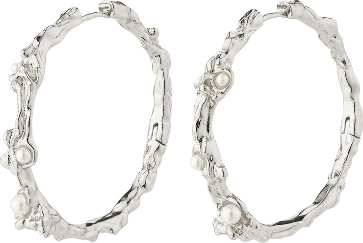 RAELYNN recycled hoops silver-plated