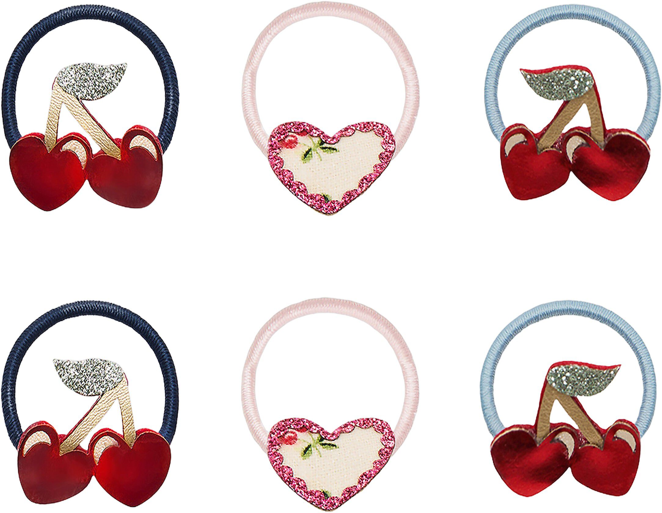 Mimi & Lula - 6 h&aring;relastikker - Mini Red Cherries Mon Cheri