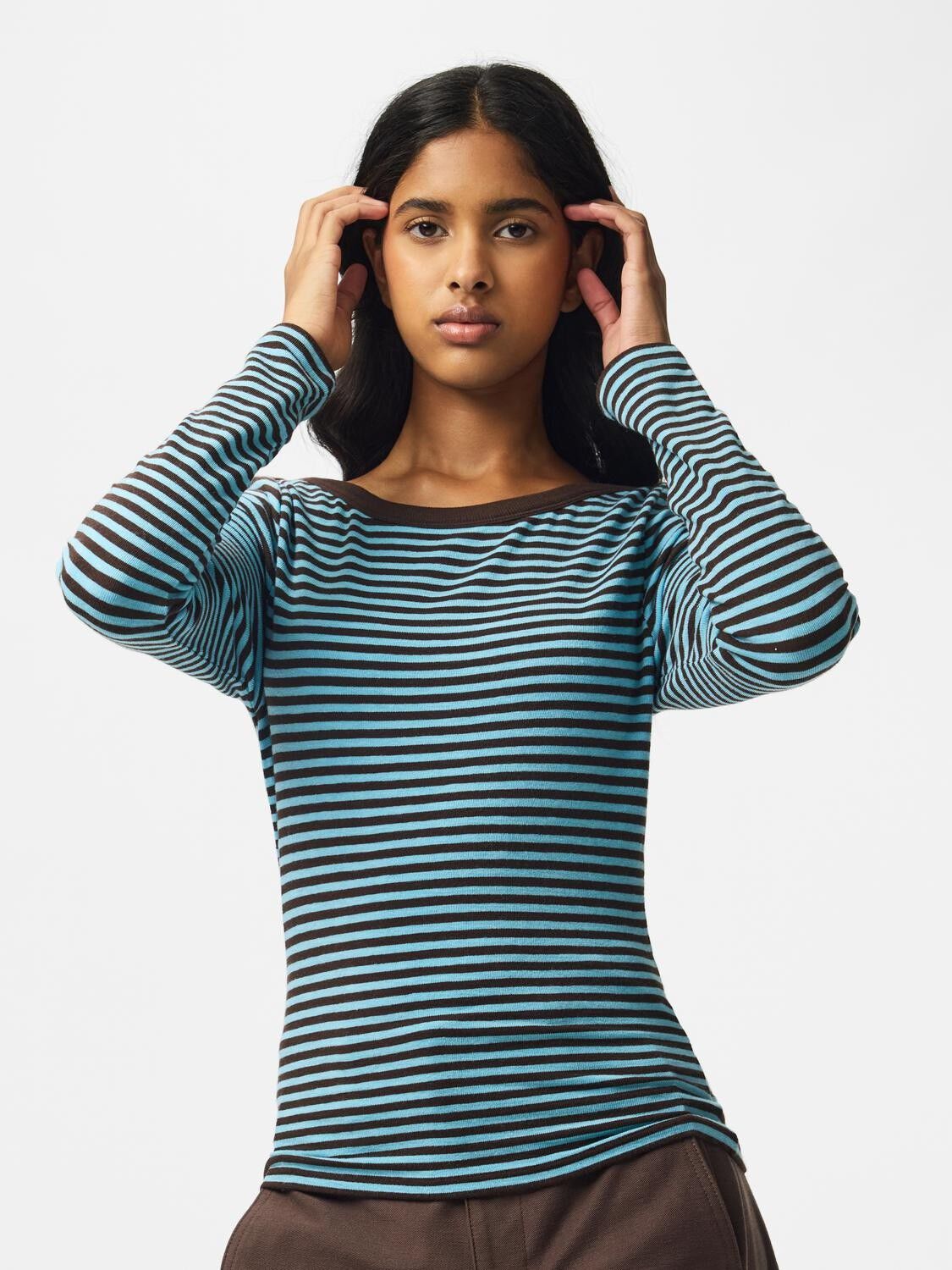Pcsof Ls Boatneck Top Jrs Dm
