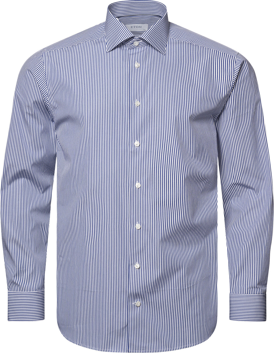 Slim Fit Light Blue Bengal Striped Elevated Poplin Shirt