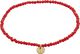 INDIE bracelet red, gold-plated