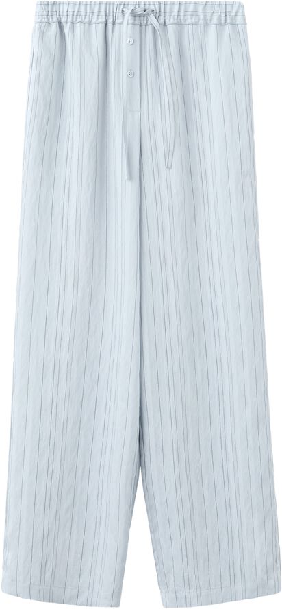 Straight striped trousers