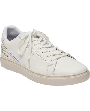 MENS SHOE REX WHITE EMBROIDERY