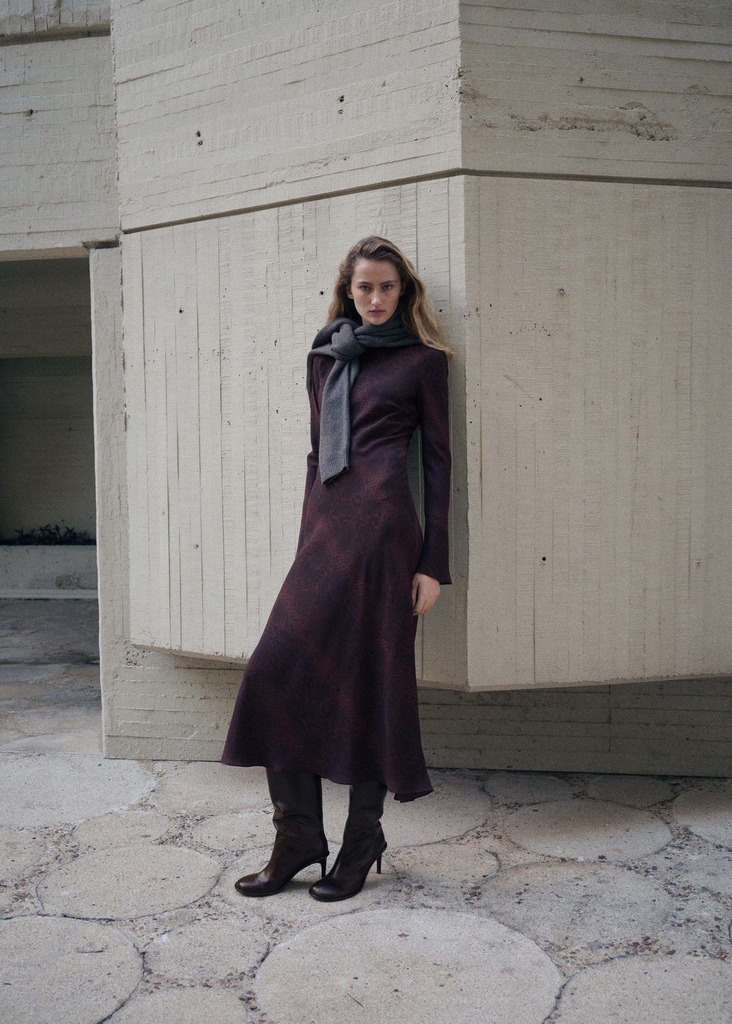 A-line animal-print dress