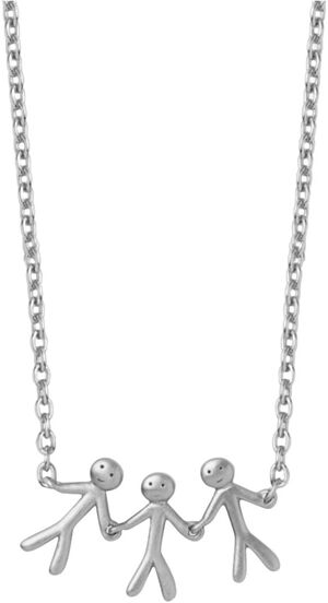 Together Family 3 necklace - silver