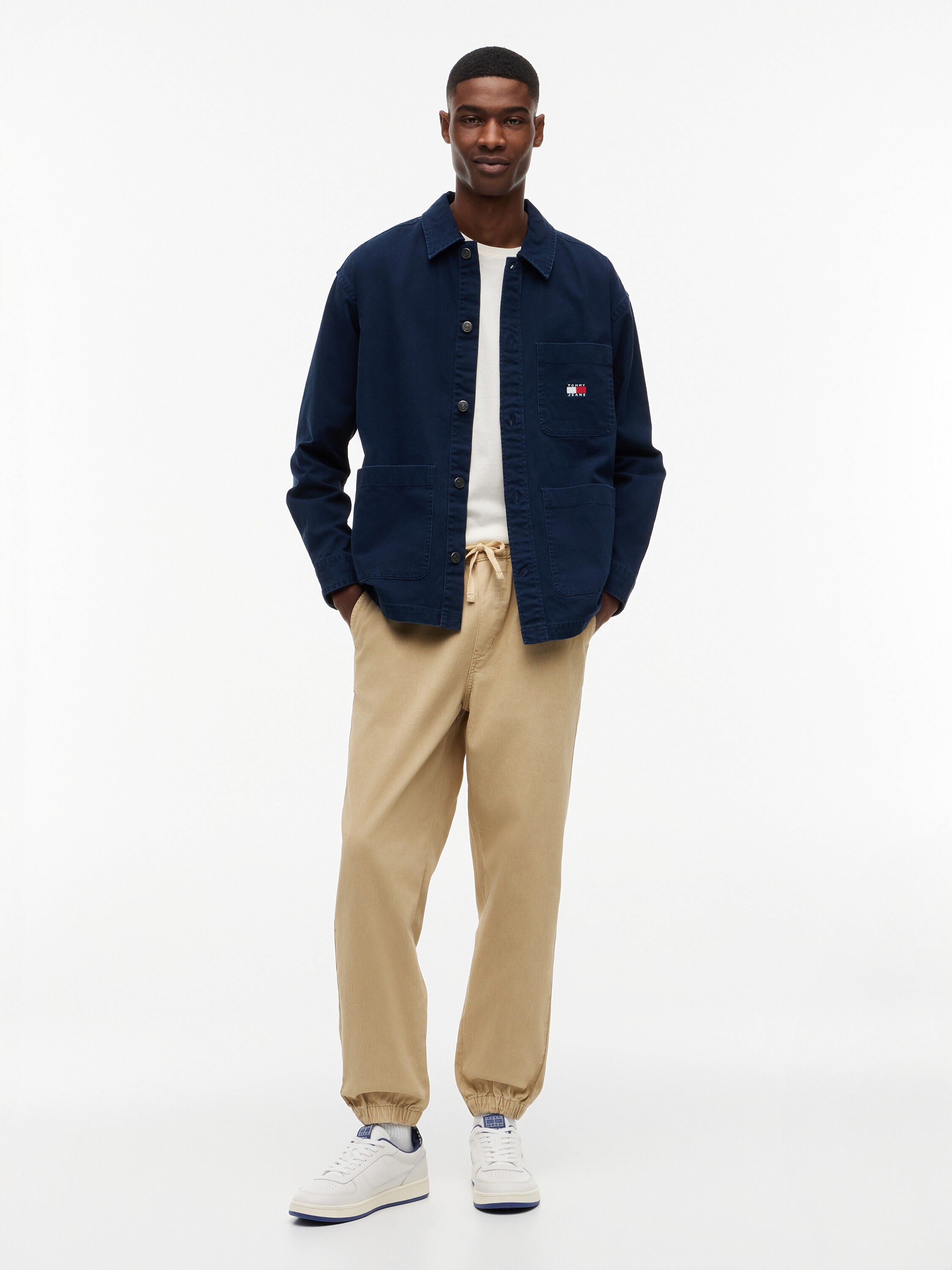 Oversized Fit Patch Pocket Overshirt