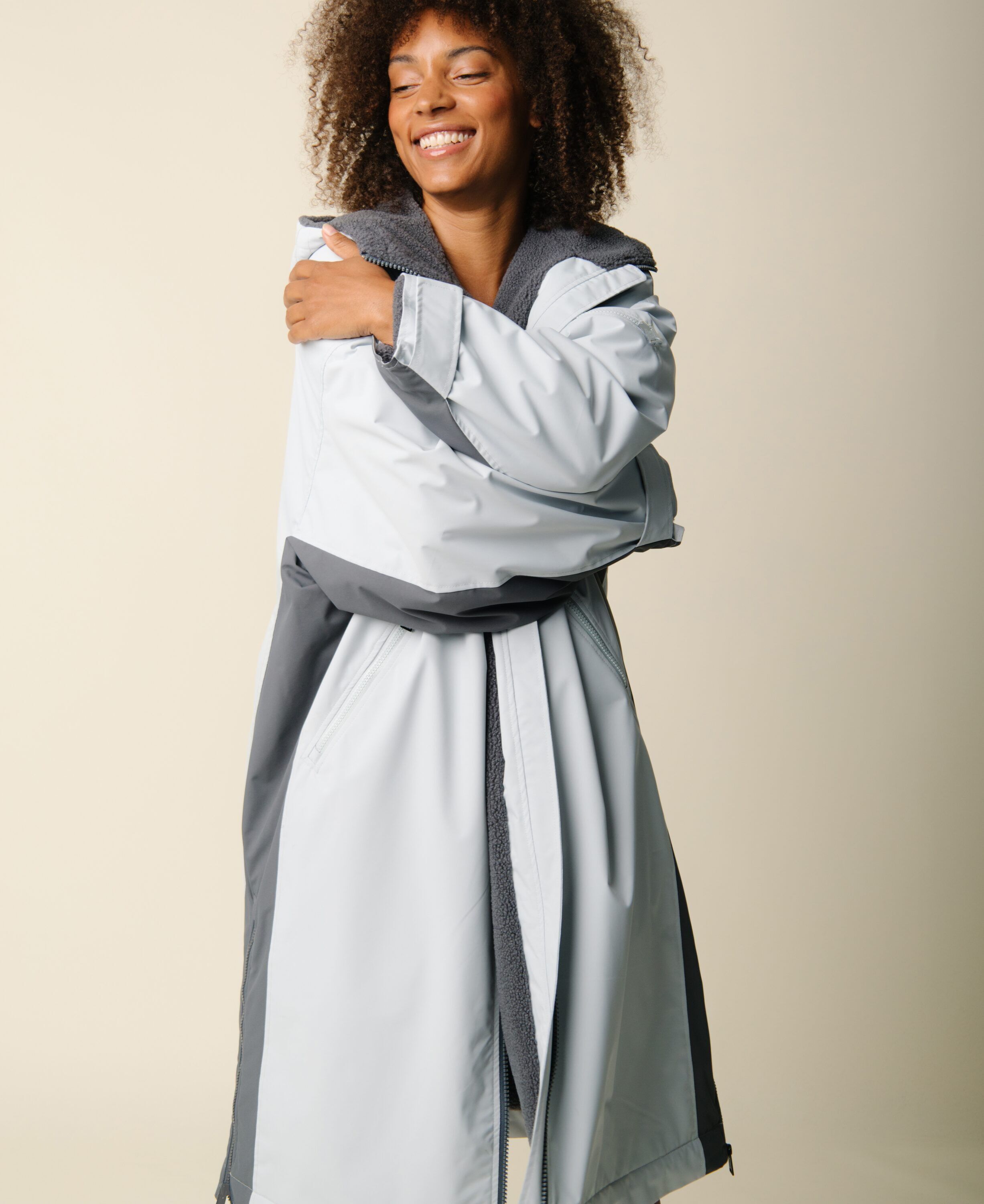 Nordic Fleece Changing Robe - Grey