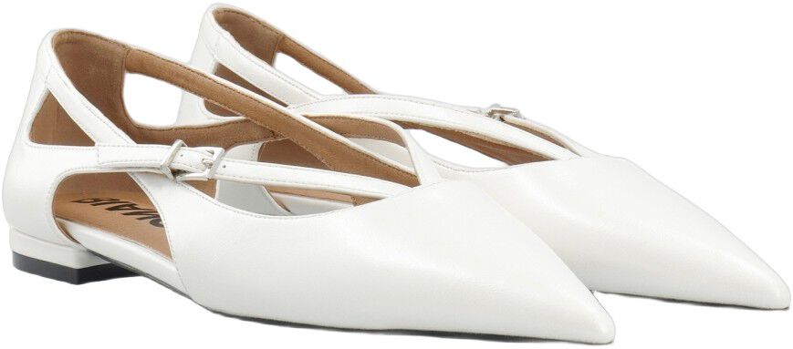 BIABARI Cut Out Pointy Flat Faux Leather