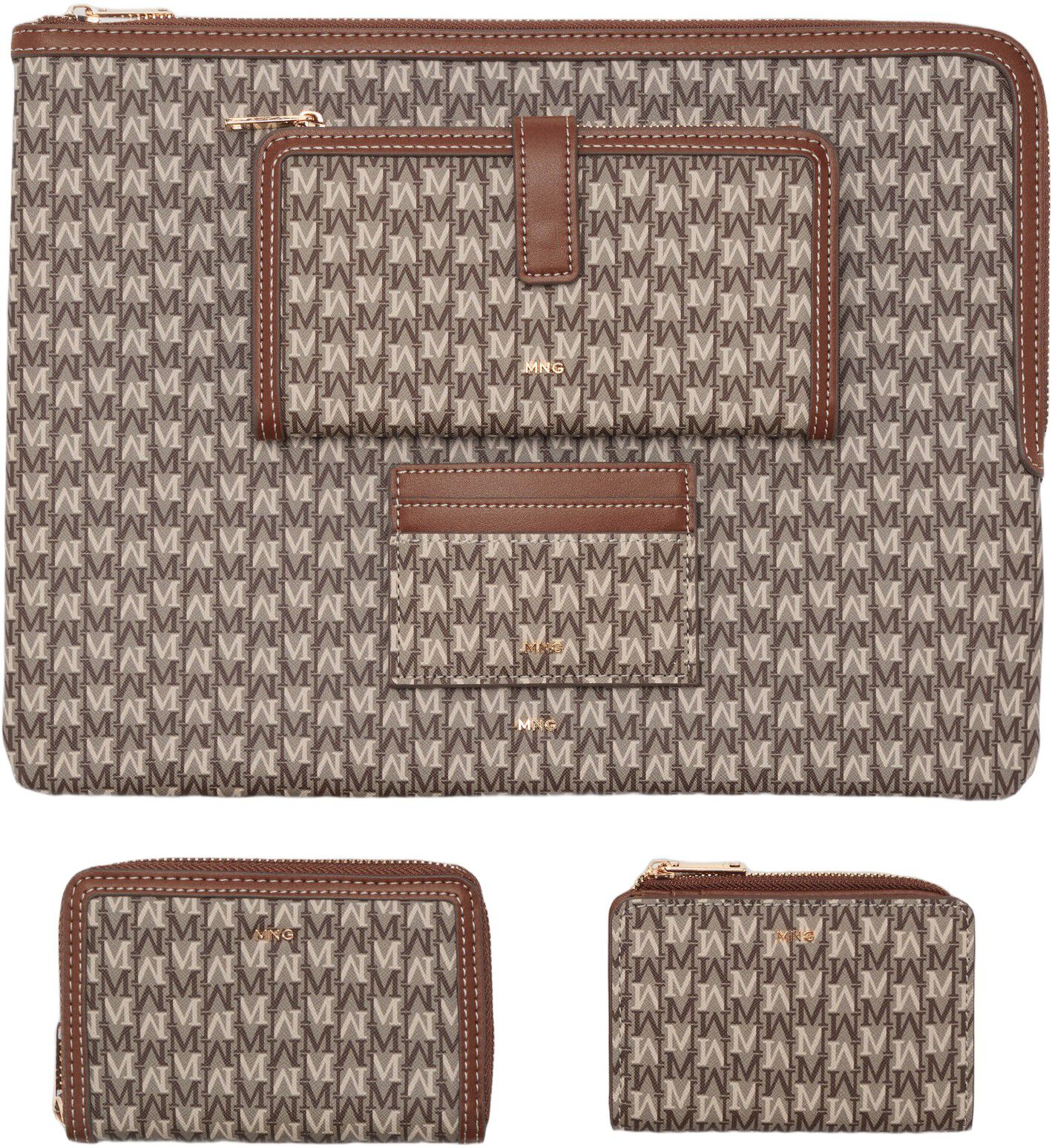 Small wallet with logo print