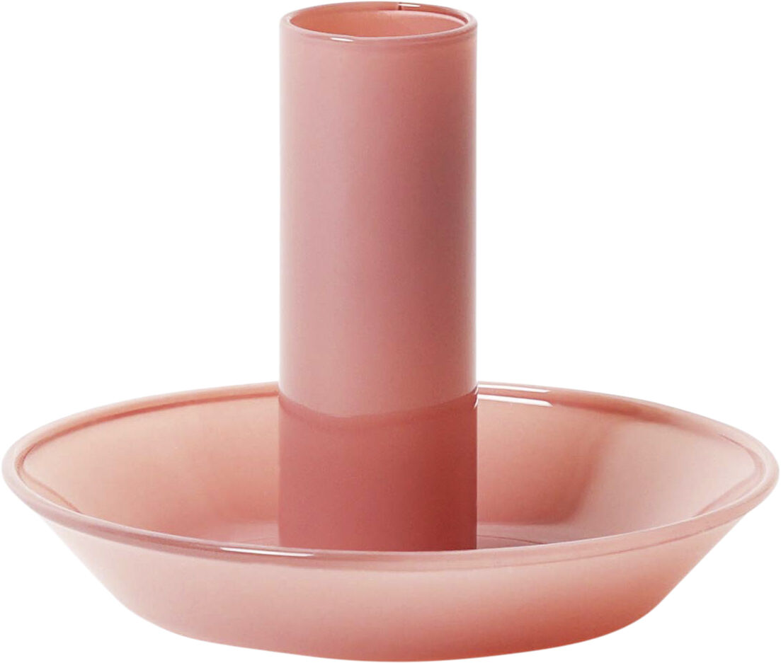 Glas lysestage, violet, 10x&oslash;8 cm