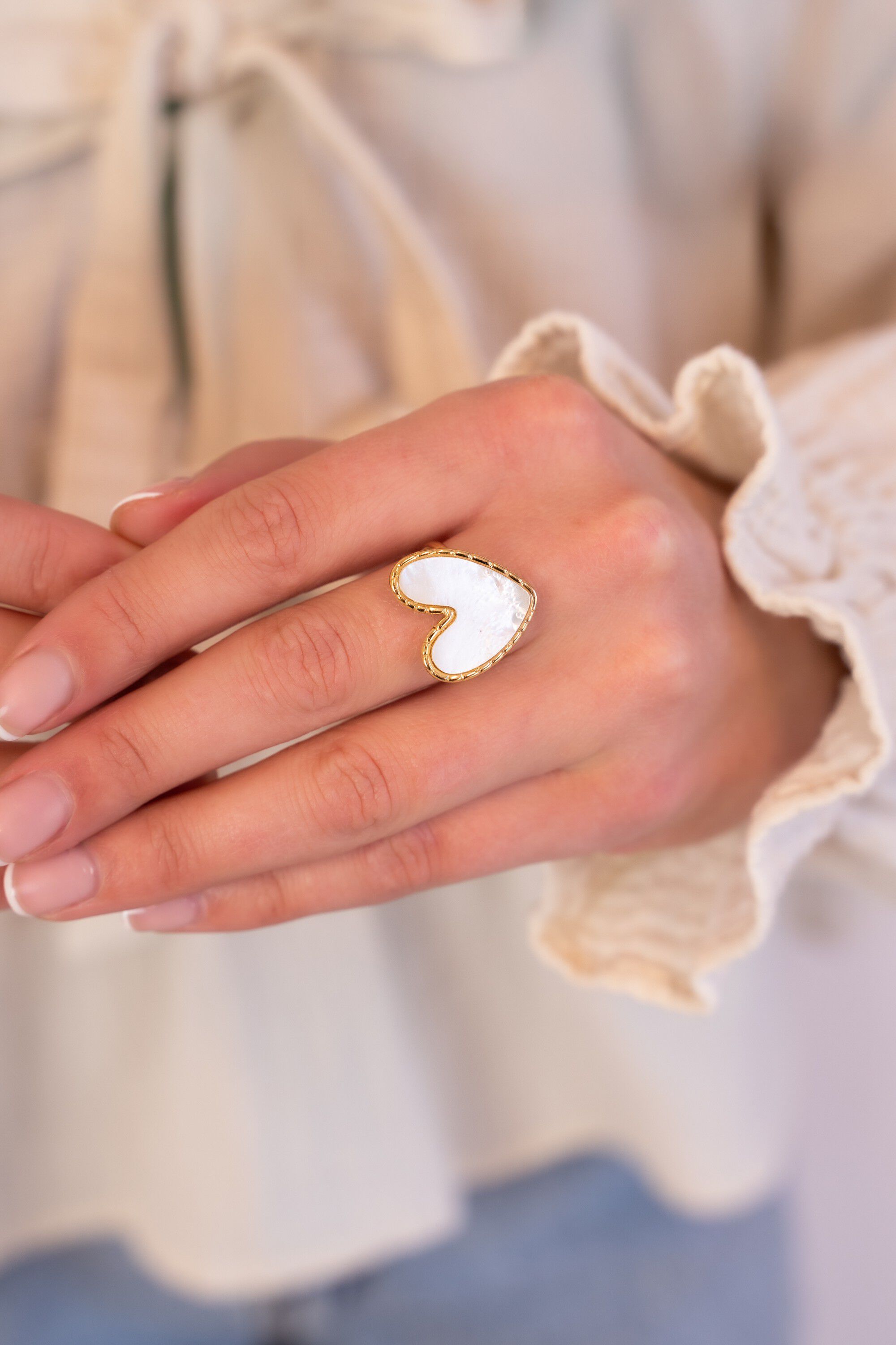 Ring parelmour heart