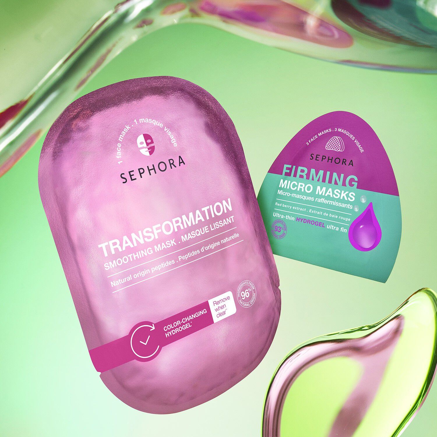 Masques &agrave; transformation - Hydrogelmasker f&ouml;r ansikte