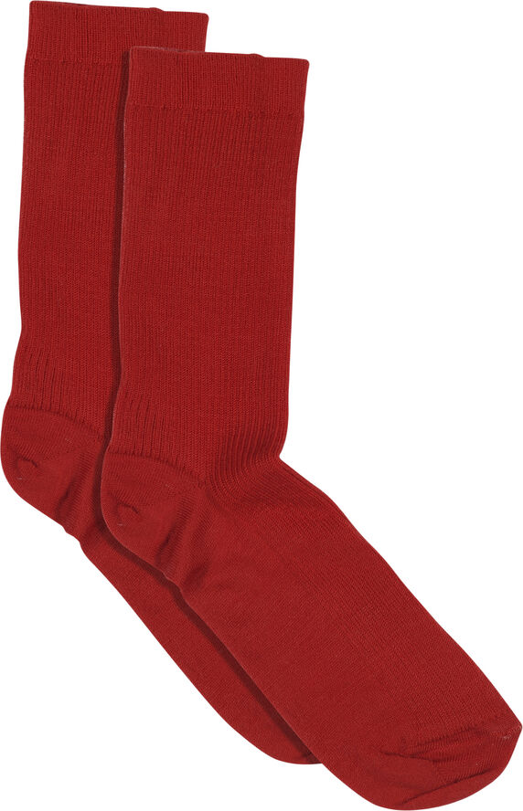 Fine wool rib socks