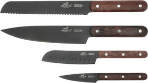 Knivset Phenix 4 delar Svart/Trä