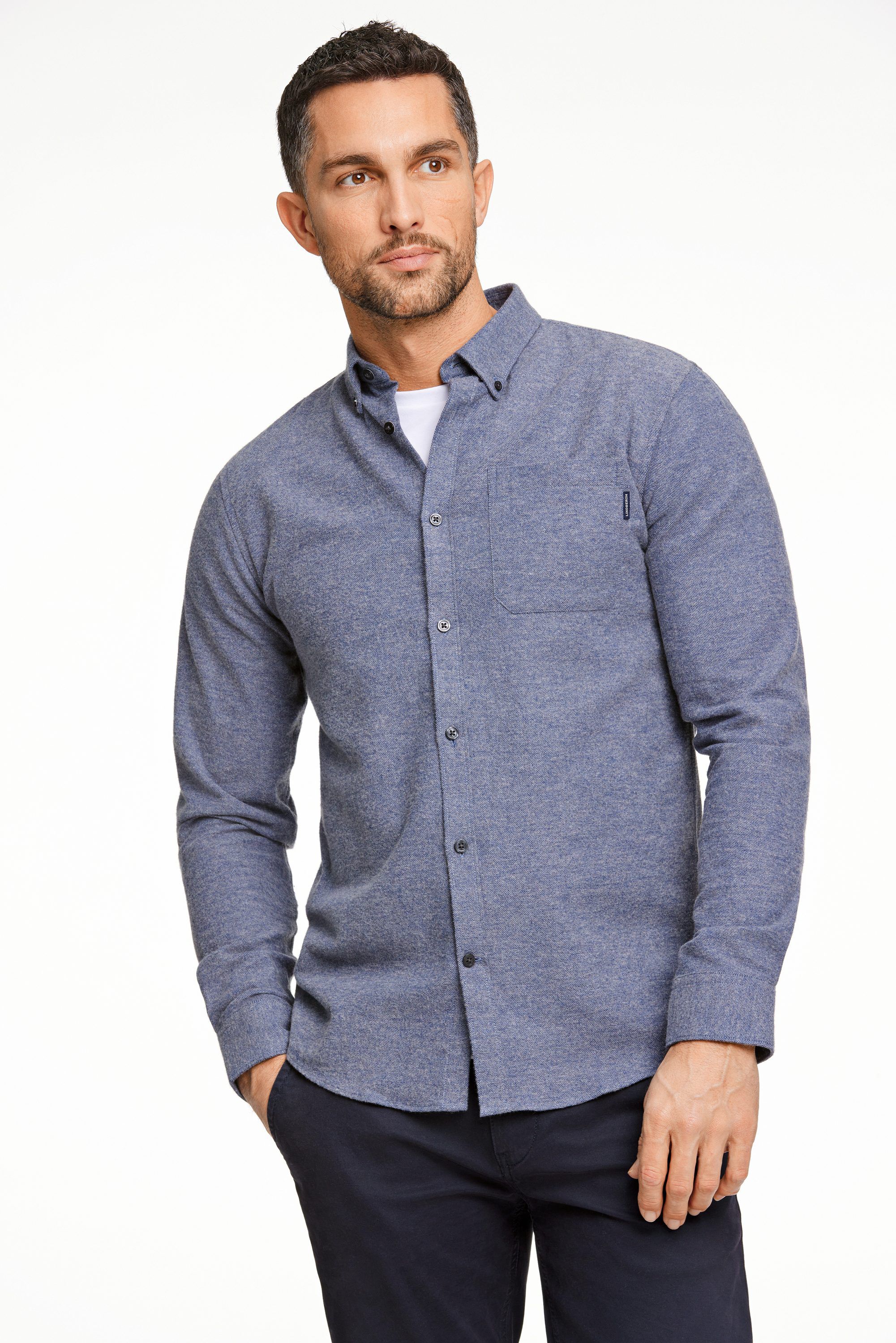 Brushed twill shirt L/S