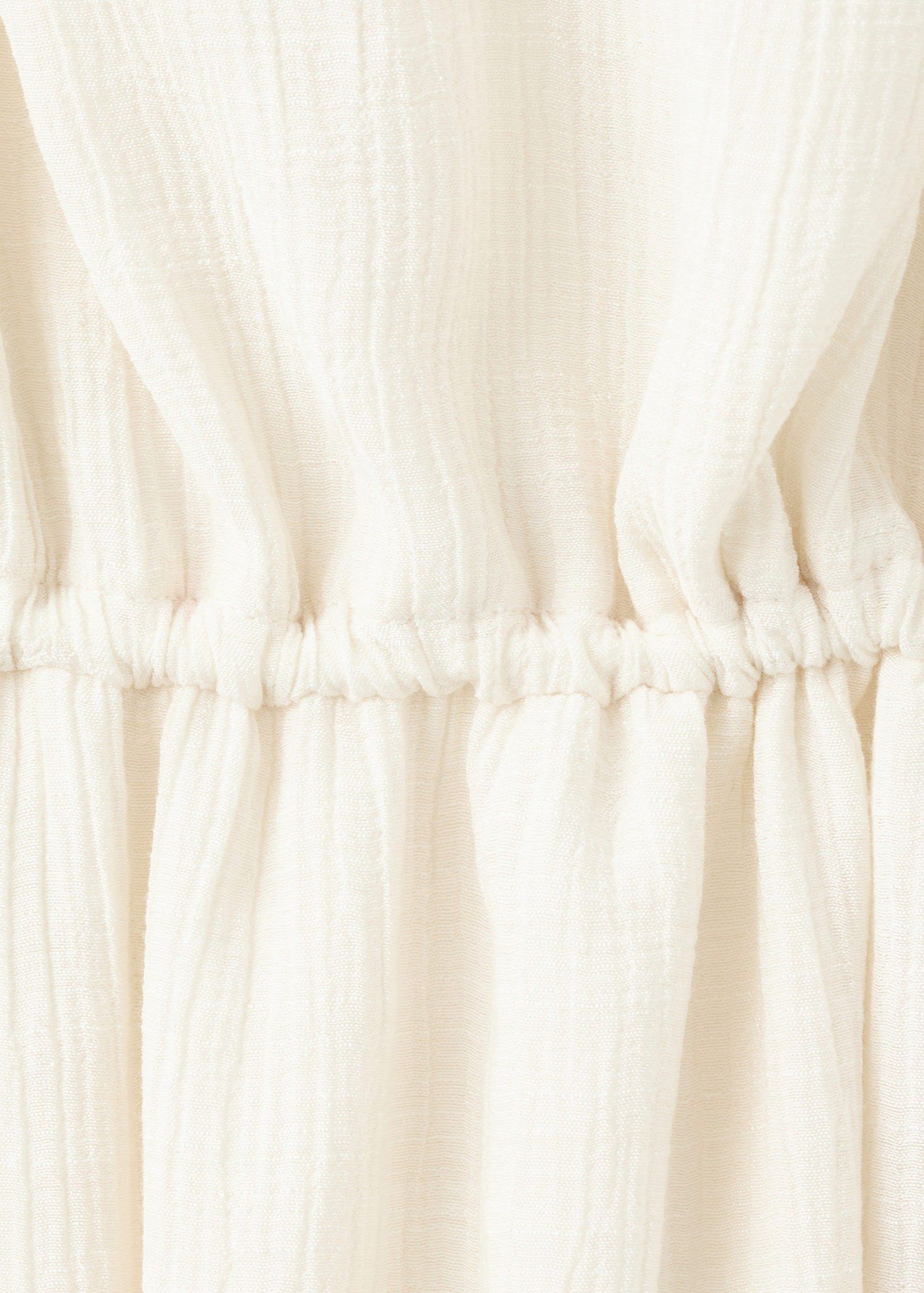 Embroidered cutwork crinkle dress