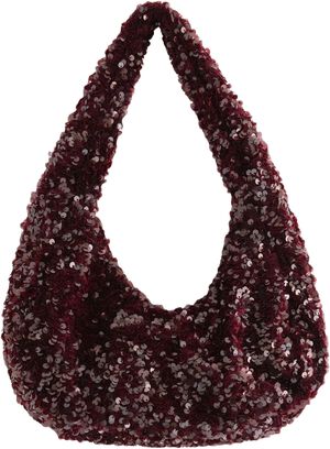 Stilig paljettveske med glidelåsluk