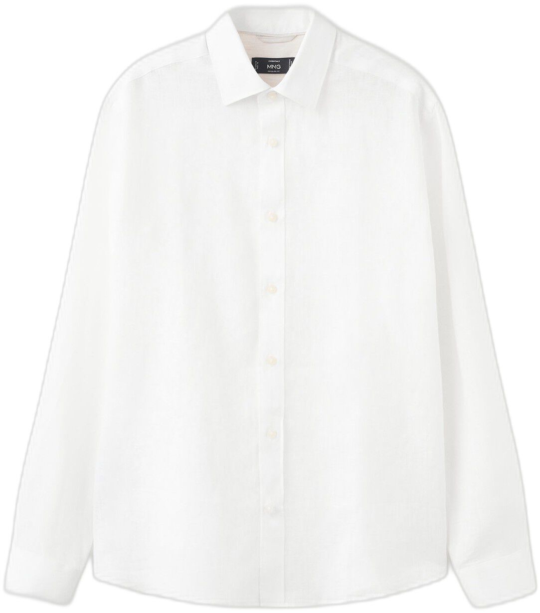 Regular-fit 100% linen shirt