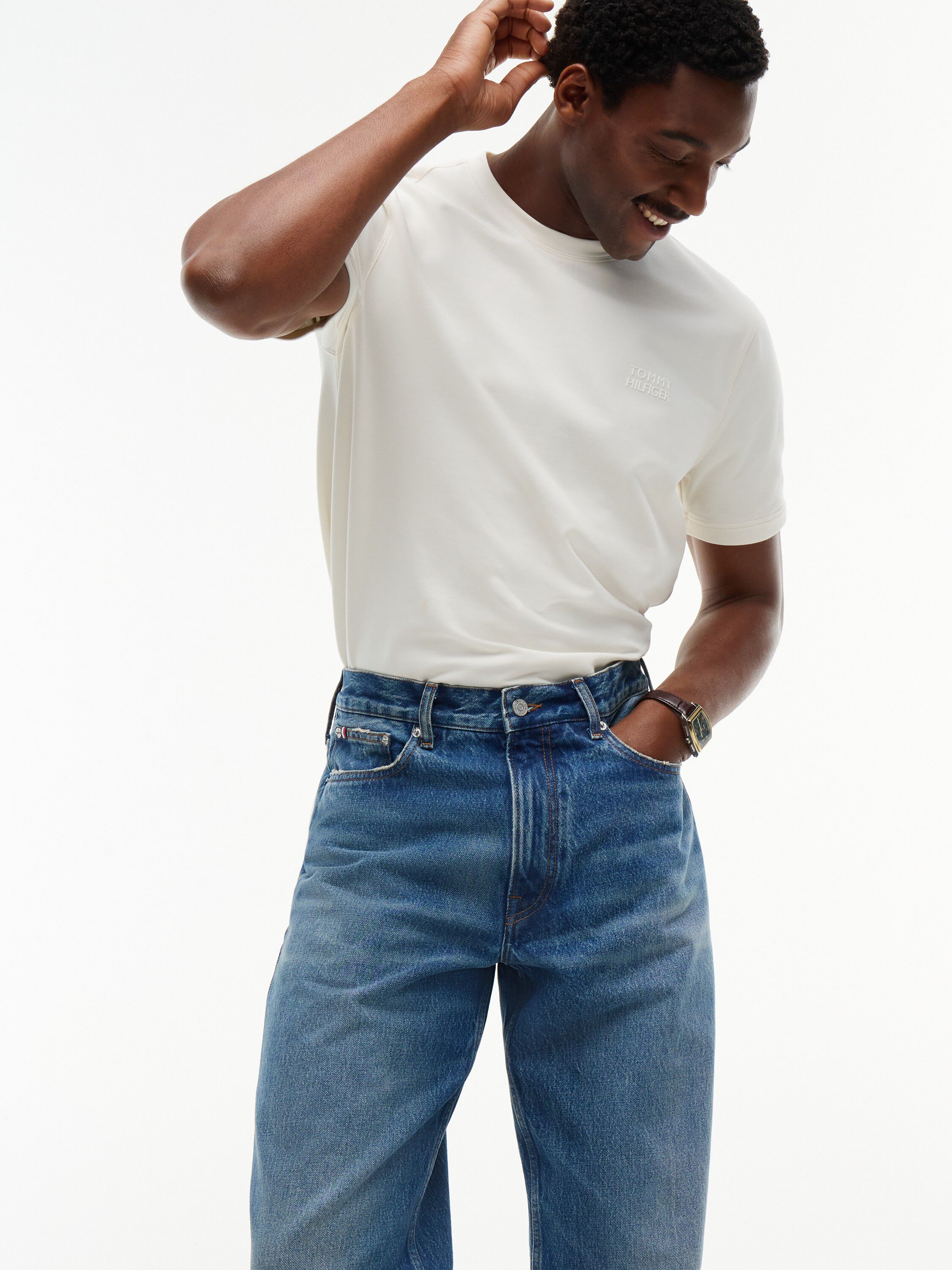 River Relaxed Straight Faded Jeans