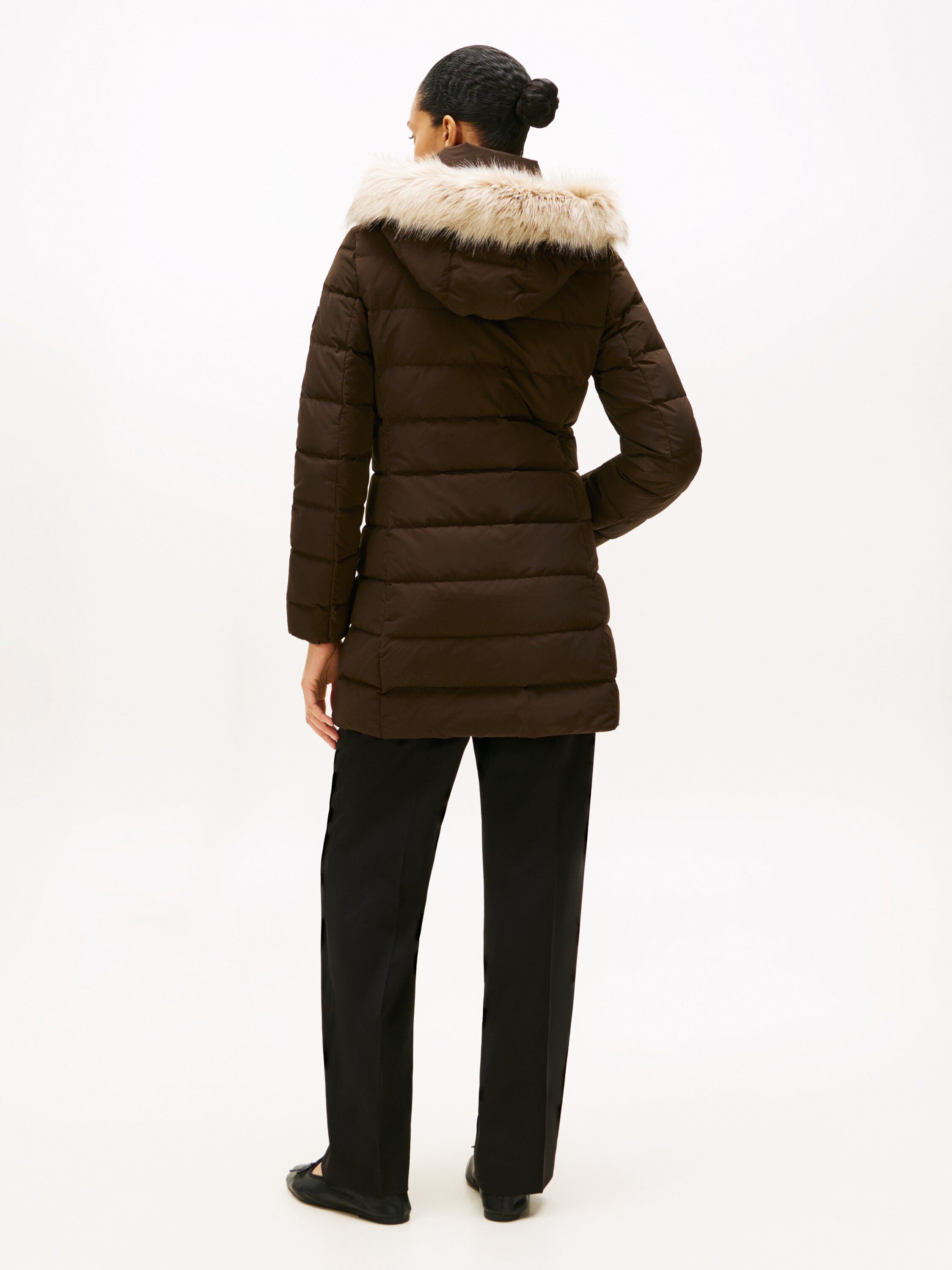 MW DOWN SLIM COAT WITH FUR