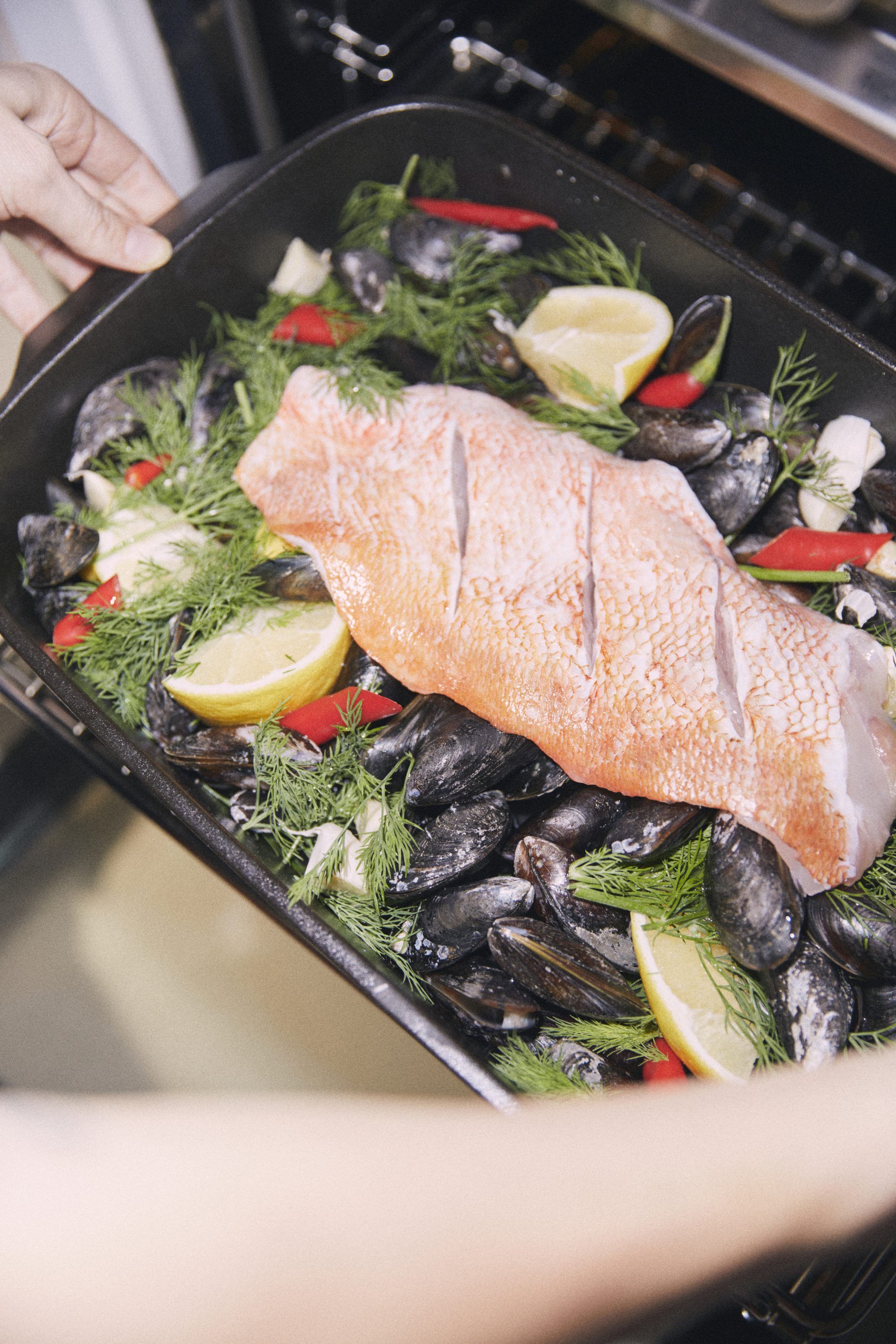 Rosendahl Ovnfast fad Cook with love 40x25. 5 cm gr&aring;