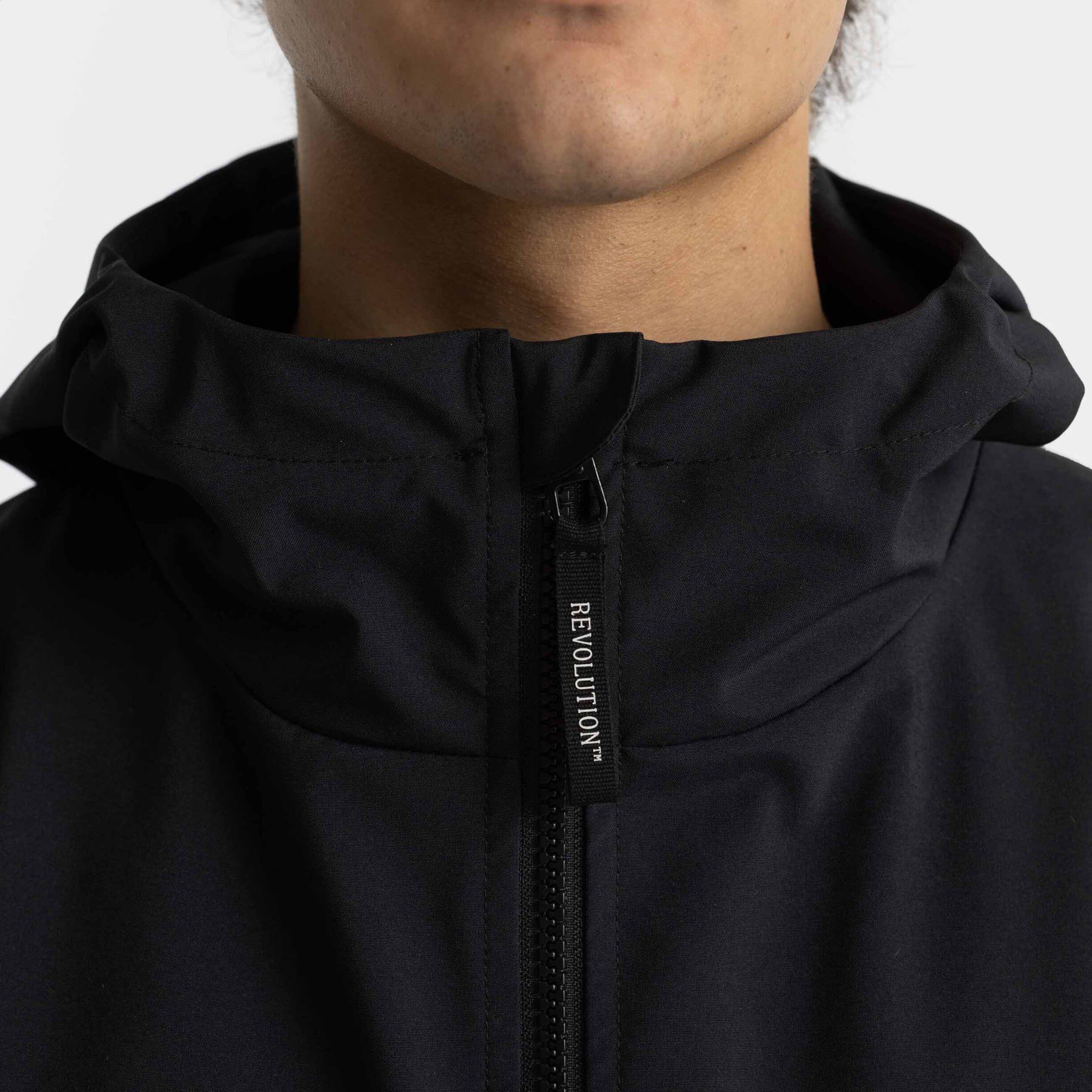 Polyester parka jacket with chest pockets