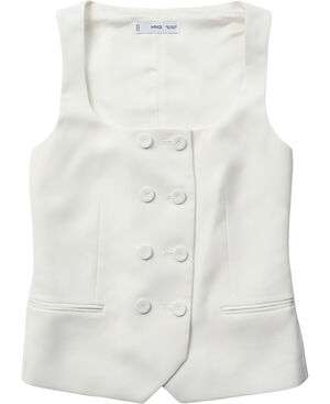 Double-breasted suit waistcoat