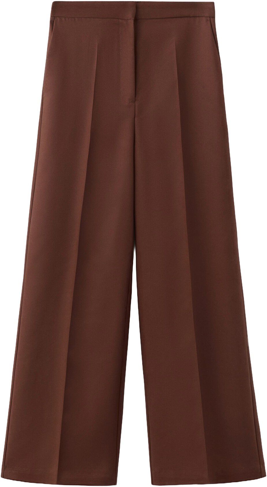 High-waisted lyocell trousers