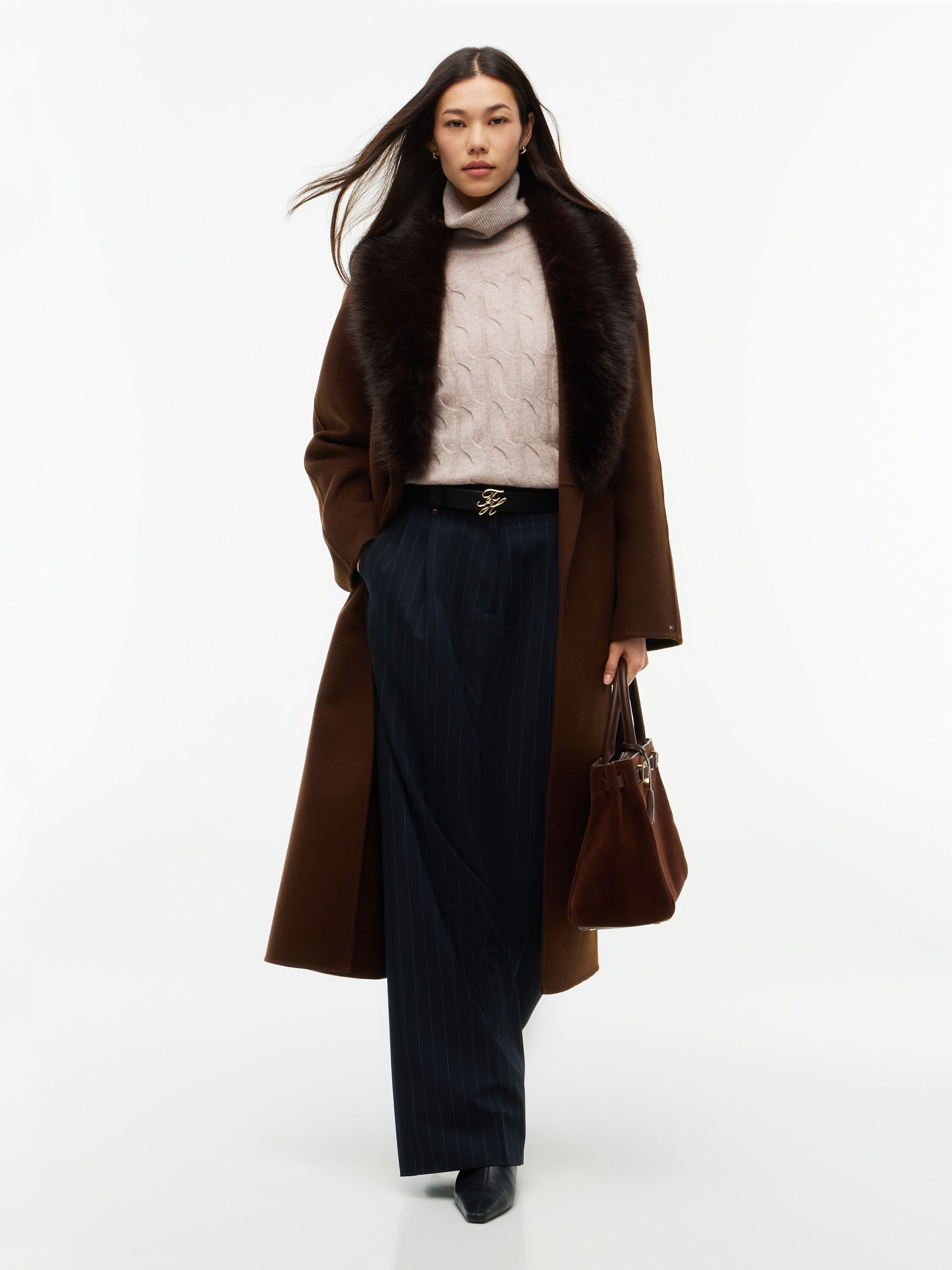 Shawl Collar Wool Blend Relaxed Coat