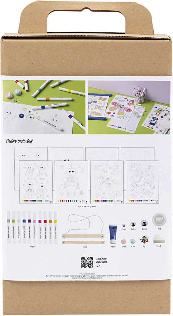 DIY Kit Farvel&aelig;gning, Sommerfugl og robot