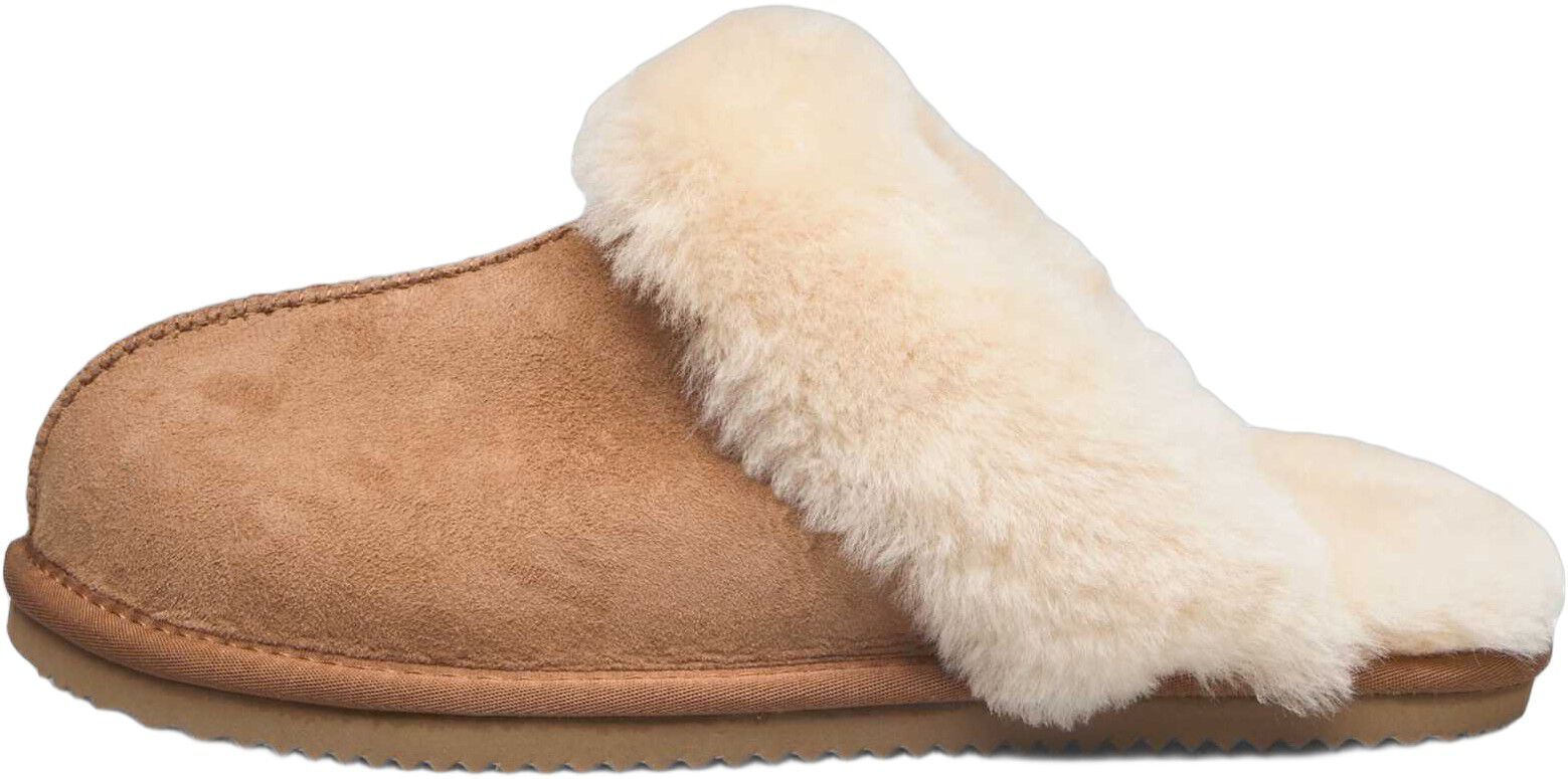 RHSydney Shearling reversed slippers almond