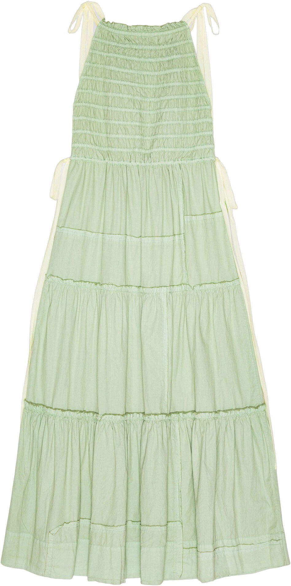 Patchwork Cotton Twill Maxi Smock S