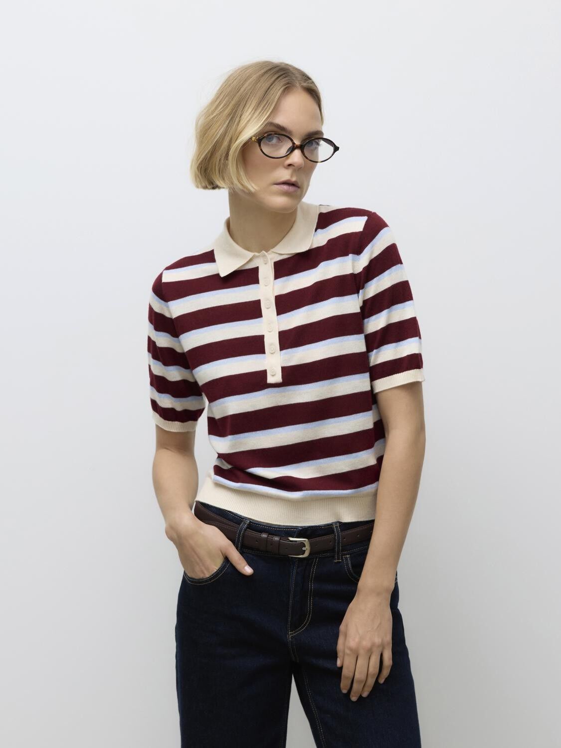 AWSIKITA SS O-NECK POLO KNIT