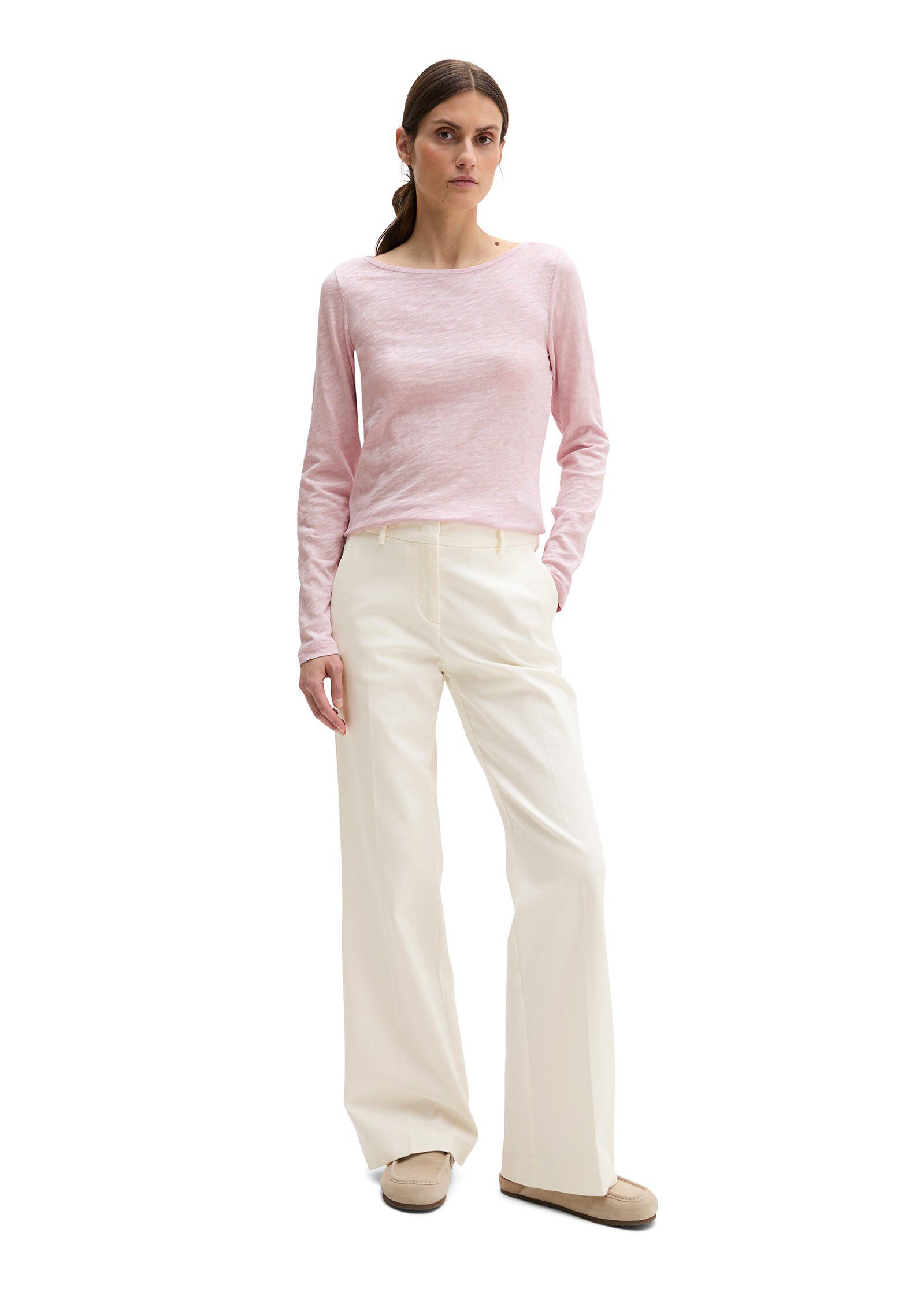 T-shirt, long sleeve, boat neck