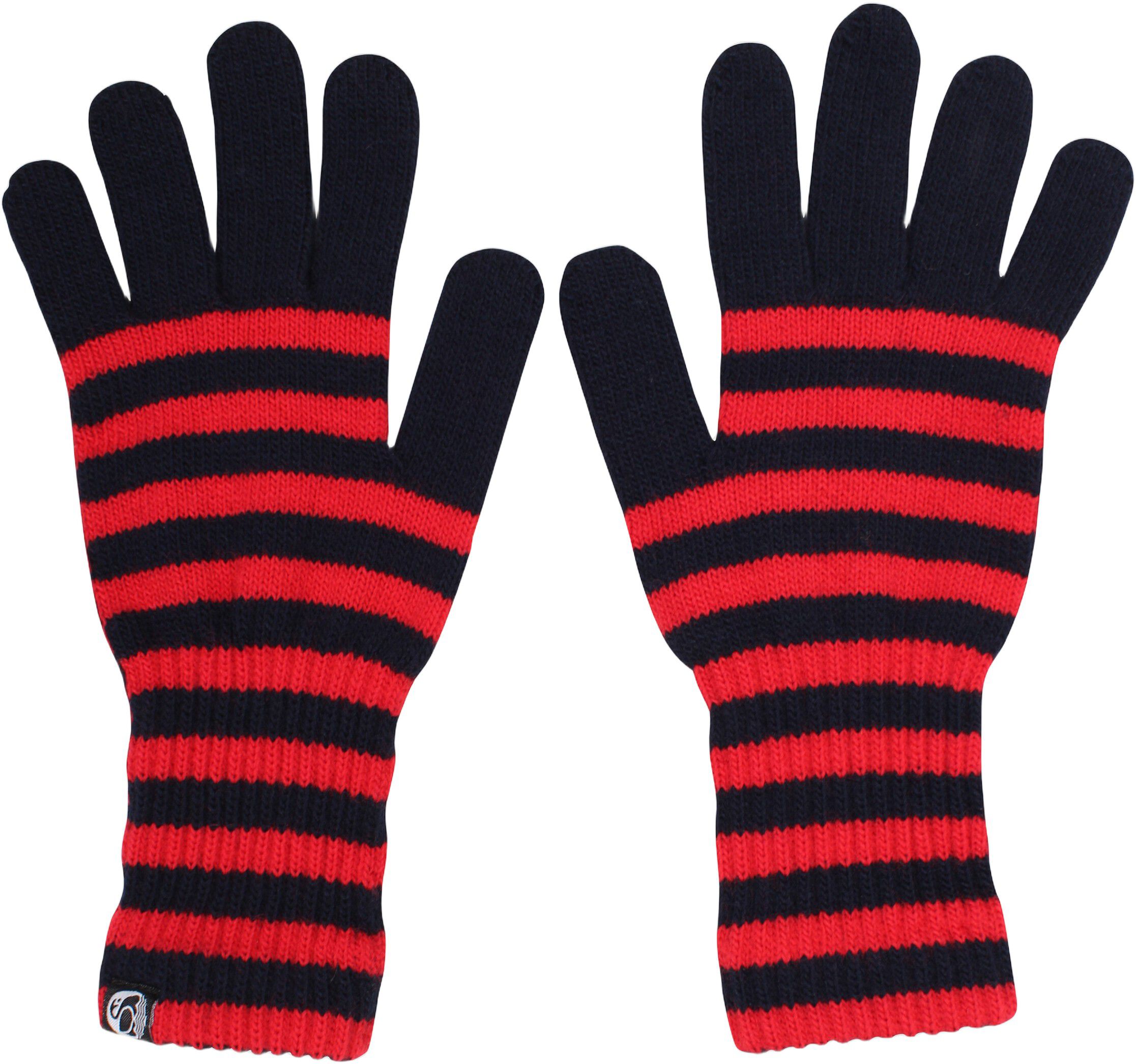 Danegoose Wool Gloves Dk Navy/Bright Red