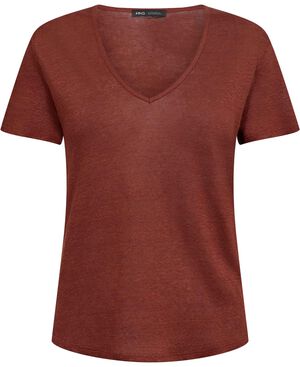 V-neck linen t-shirt