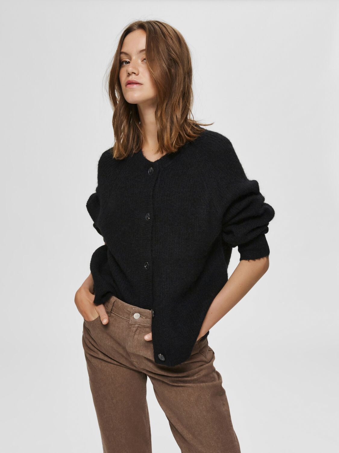 Slflulu Ls Knit Short Cardigan Noos