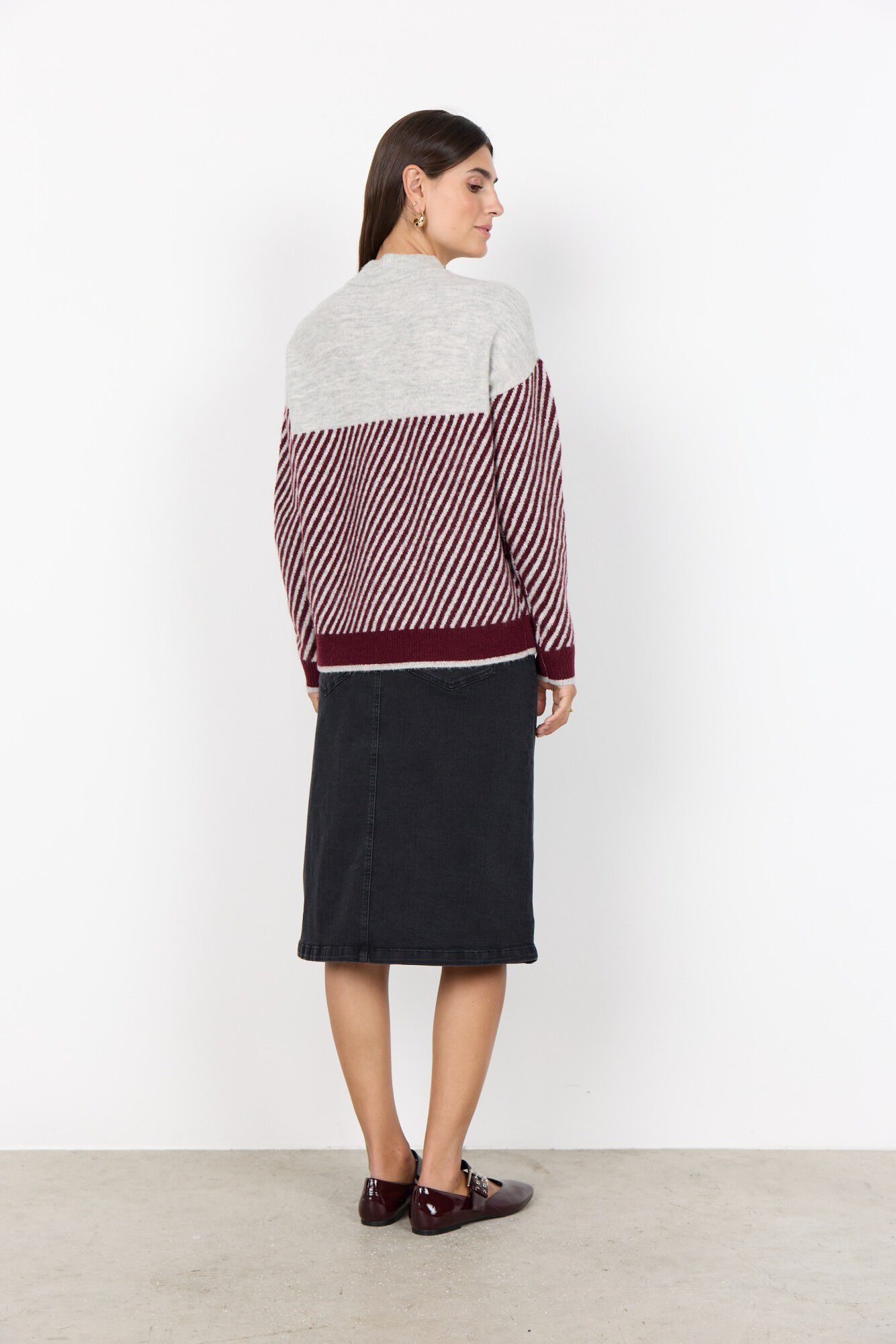 SC-NESSIE STRIPE 71 Pullover Bordeaux