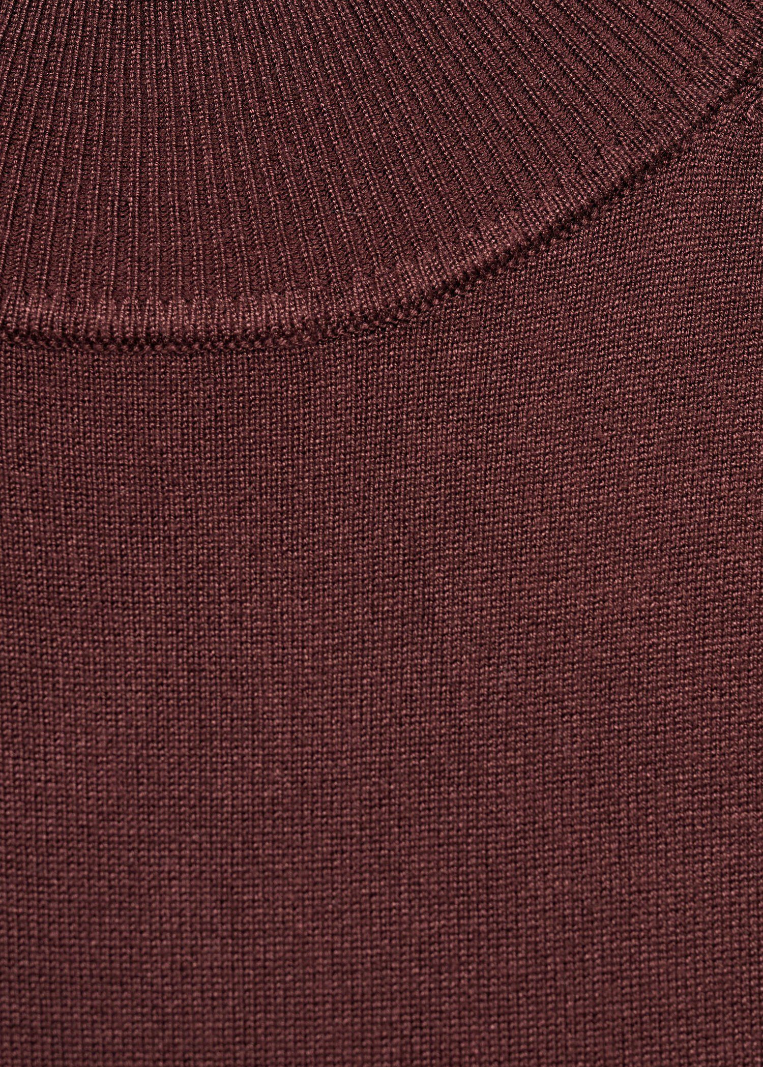 Perkins-neck knitted dress