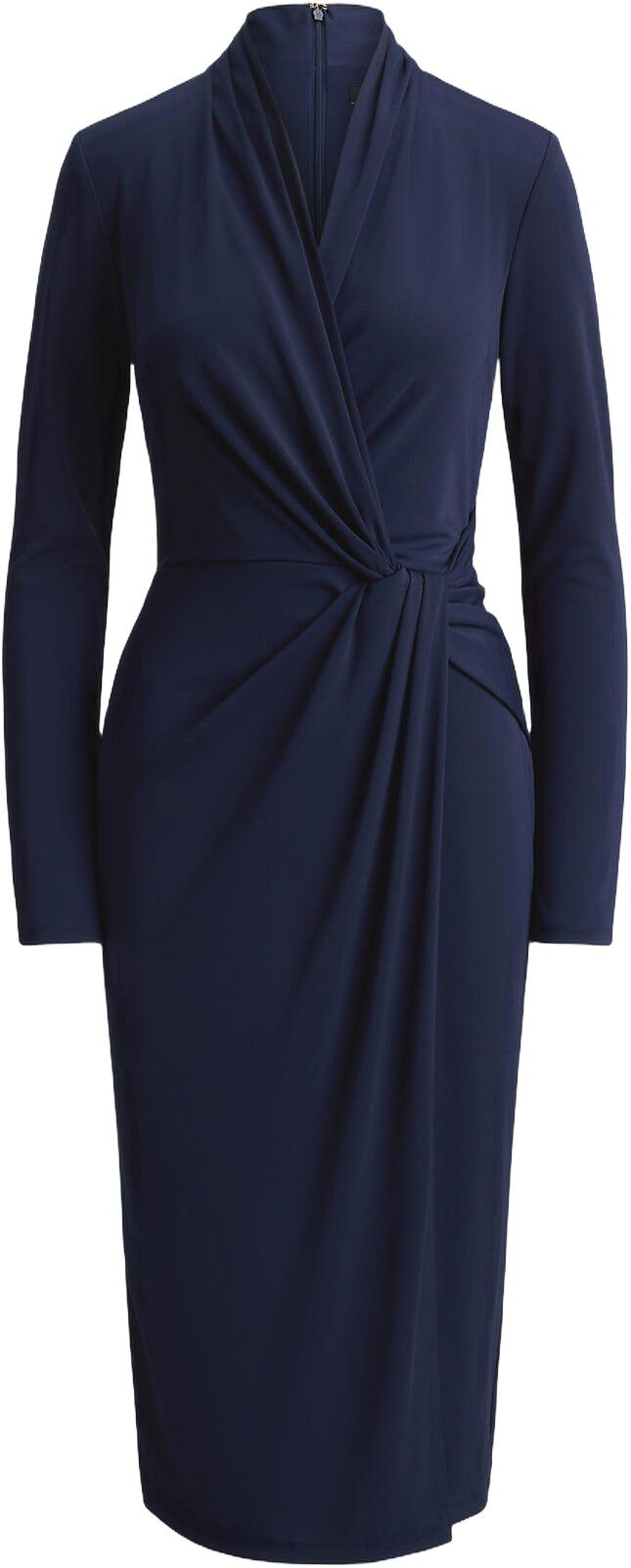 Twist-Front Jersey Surplice Dress