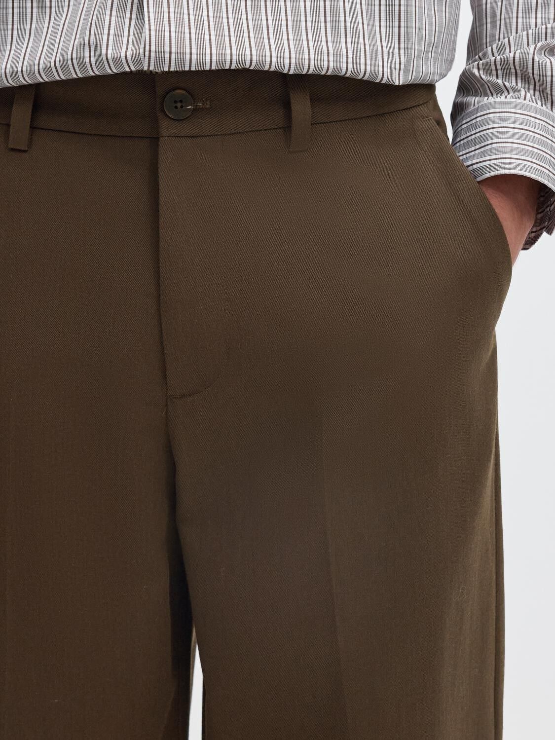 Slm220-Loose Luke Wool Blend Pant