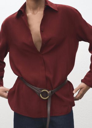 Lyocell shirt with hidden buttons