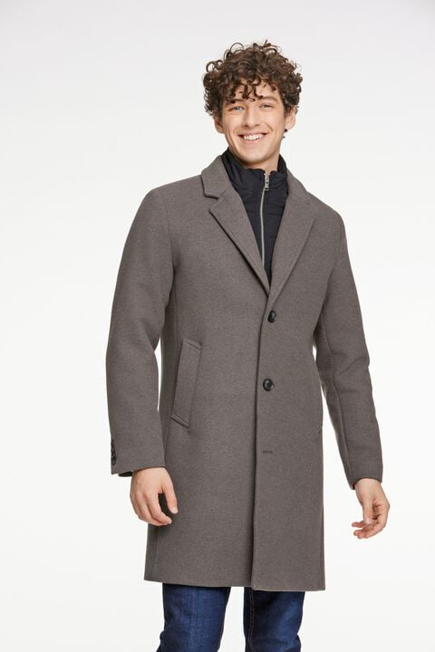 Detachable collar lapel coat