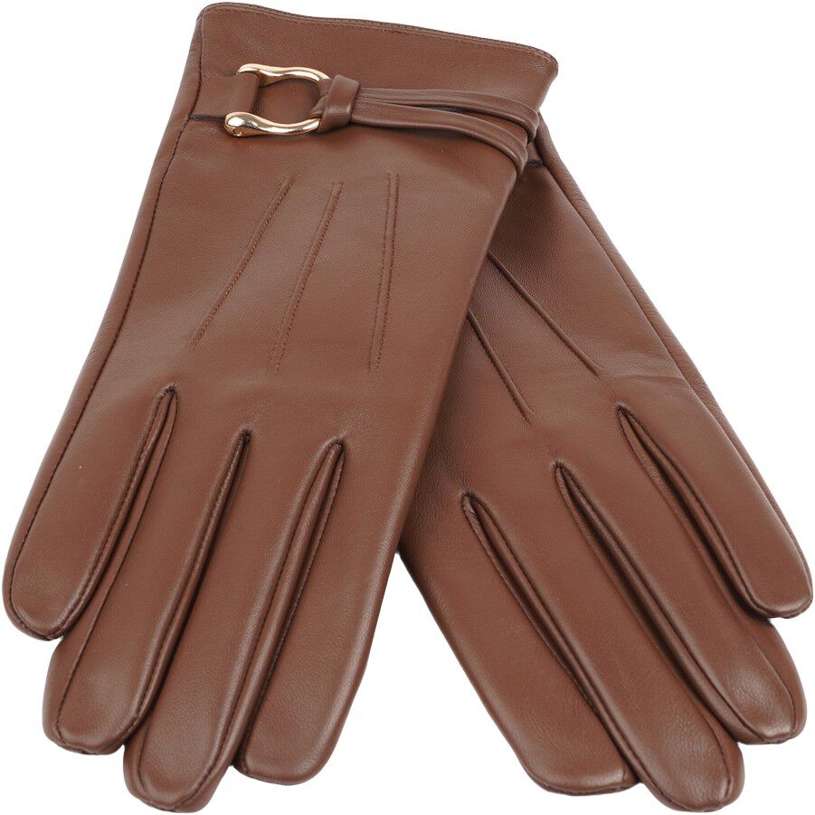 GUGNO - FEMININE LEATHER GLOVES WITH D-RING DETAIL